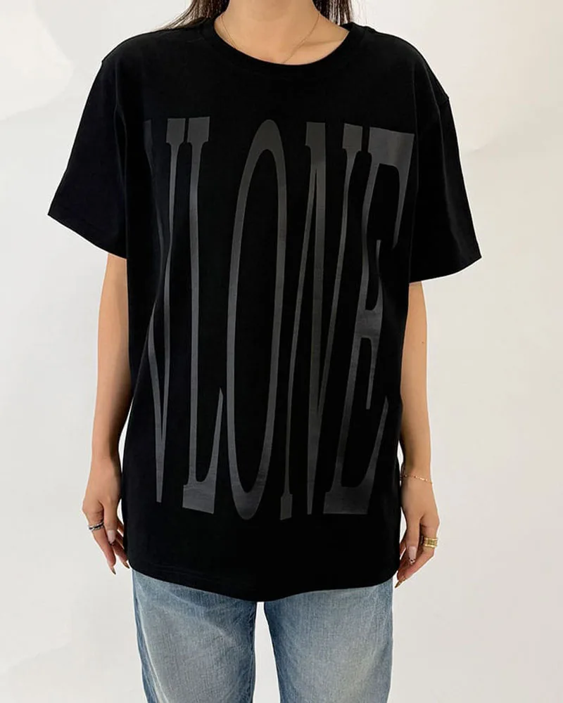 VLONE ロゴ Tシャツ 黒 VLONE Tシャツ CLASSIC LOGO-VLONE TEE #BLACK/BLACK